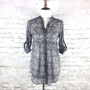 Express Sheer Floral Tunic (Size XS)